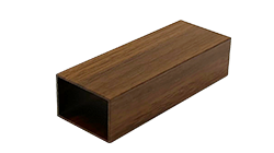 Wood grain aluminum square tube